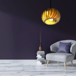 Luminária Teto tipo Pendente GÉRBERA MDF - Completa - 3