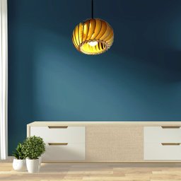 Luminária Teto tipo Pendente GÉRBERA MDF - Completa - 2