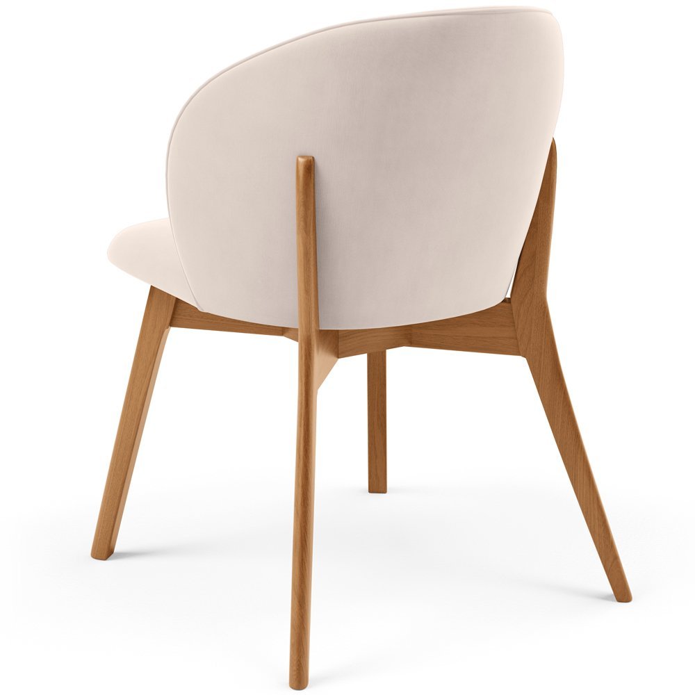 Kit 04 Cadeiras de Jantar e Estar Living Estofada Mia L02 Suede Bege - Lyam Decor - 7