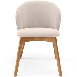 Kit 04 Cadeiras de Jantar e Estar Living Estofada Mia L02 Suede Bege - Lyam Decor - 3