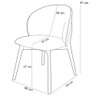 Kit 04 Cadeiras de Jantar e Estar Living Estofada Mia L02 Suede Bege - Lyam Decor - 5