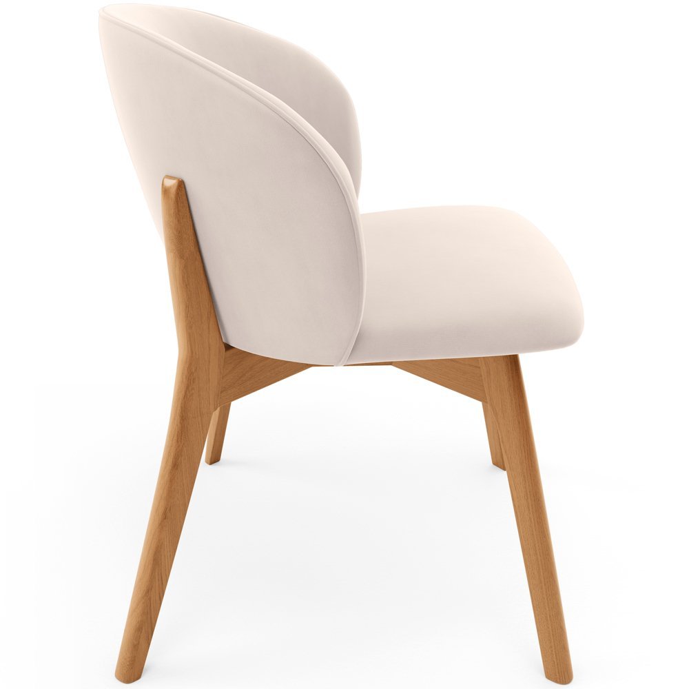 Kit 04 Cadeiras de Jantar e Estar Living Estofada Mia L02 Suede Bege - Lyam Decor - 6