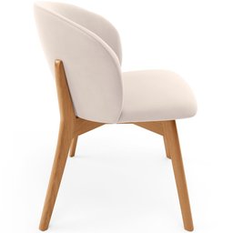 Kit 04 Cadeiras de Jantar e Estar Living Estofada Mia L02 Suede Bege - Lyam Decor - 6