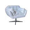 Poltrona Diamond Luxo Veludo Cinza - In9 Decor - 1