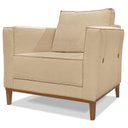 Ver imagem 6 de Poltrona Decorativa Balli 1 Lugar Pes Madeira Linho Dourado Ezz Dourado