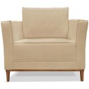 Ver imagem 4 de Poltrona Decorativa Balli 1 Lugar Pes Madeira Linho Dourado Ezz Dourado