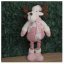 Ver imagem 4 de Boneco Natal Rena Rosa Natalina Perna Ajustável 90cm