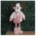 Ver imagem 5 de Boneco Natal Rena Rosa Natalina Perna Ajustável 90cm