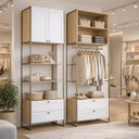 Ver imagem 6 de Módulo Closet Industrial MDF com Metalon e Frentes Provençal Infinity Bege/Savana/Branco