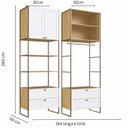 Ver imagem 3 de Módulo Closet Industrial MDF com Metalon e Frentes Provençal Infinity Bege/Savana/Branco