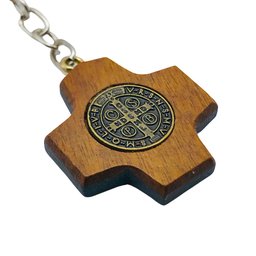 Chaveiro Cruz Dehoniana com Medalha de São Bento - 2