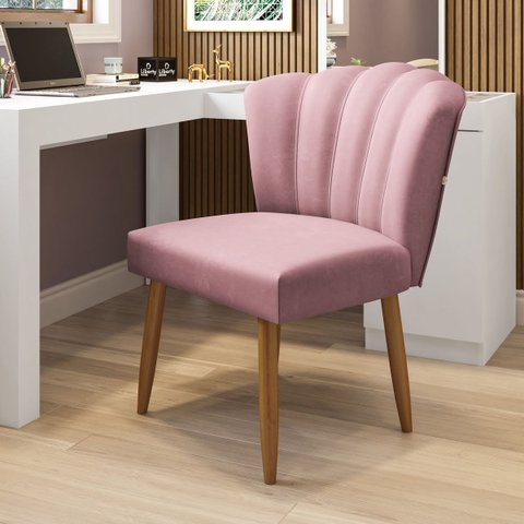 Cadeira Poltrona Pétala Sala Estar Penteadeira e Salão Rosê