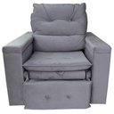 Ver imagem 7 de Poltrona do Papai Retrátil Reclinável Suede Cinza Conforto - Larbelle
