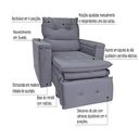 Ver imagem 3 de Poltrona do Papai Retrátil Reclinável Suede Cinza Conforto - Larbelle