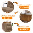 Ver imagem 6 de Mesa para Sala de Jantar Aida 180cm Mdf Canto Copo com Vidro e 6 Cadeiras Carol