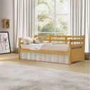 Ver imagem 1 de Cama de Solteiro Babá Madeira Rústica Enjoy Mona Mais Nicho Imbuia