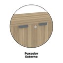 Ver imagem 6 de Armário Baixo para Escritório com 2 Portas Pivotantes PE40 Cinza/Sálvia/Noce Marromle