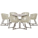 Ver imagem 1 de Mesa e 6 Cadeiras e Noronha Marrom E7 Trama Original Rami