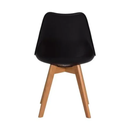 Ver imagem 4 de Kit 2 Cadeiras Saarinen Leda Polipropileno Pretas Base Wood