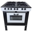 Ver imagem 1 de Fogão a Gás 4 Bocas com Forno Cefaz Linha Chef Branco e Preto