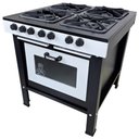 Ver imagem 3 de Fogão a Gás 4 Bocas com Forno Cefaz Linha Chef Branco e Preto