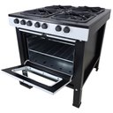 Ver imagem 4 de Fogão a Gás 4 Bocas com Forno Cefaz Linha Chef Branco e Preto