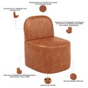 Ver imagem 4 de Kit Poltrona Decorativa Lumiere com Puff Coliseu W01 Couríssimo Camel - Lyam Decor