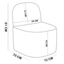 Ver imagem 6 de Kit Poltrona Decorativa Lumiere com Puff Coliseu W01 Couríssimo Camel - Lyam Decor
