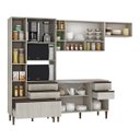 Ver imagem 2 de Cozinha Modulada New 283x214 Cm Balcão Tampo Armário Torre Nicho Forno Mdp Legno - Clicklar