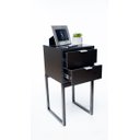 Ver imagem 3 de Mesa De Cabeceira Industrial Preto Eco 50cm Com 2 Gavetas Base Preta - Enviamos Montado