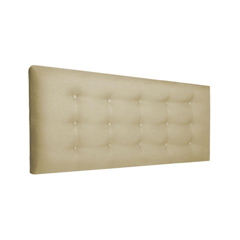 Cabeceira Botonê Cama Box Estofada Luxo Linho Rbl:casal Painel/bege