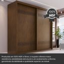 Ver imagem 6 de Guarda-Roupa Casal 2 Portas de Correr 3 Gavetas MDF Pietro Marrom/Âmbar