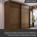 Ver mais imagens de Guarda-Roupa Casal 2 Portas de Correr 3 Gavetas MDF Pietro Marrom/Âmbar