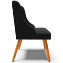 Ver imagem 6 de Cadeira Decorativa Sala de Jantar Pés Palito de Madeira Firenze Suede Preto/Natural G19 - Gran Belo