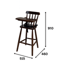 Ver imagem 2 de Cadeira de Alimentação Infantil em Madeira Maciça:imbuia