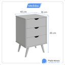 Ver imagem 4 de Mesa de Cabeceira Estilo Retrô Grécia Plus Luxo New Decore:branco