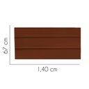 Ver imagem 2 de Painel Estofada Argentina 140cm Casal para Cama Box Quarto Suede Terracota Telha