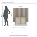 Ver imagem 3 de Kit Smart com Buffet Bend Sextavado Principal Incolar Grigio Metal Dourado