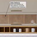 Ver imagem 6 de Armário de Cozinha com Balcão e Tampo 12 Portas 4 Gavetas Pérola 100% Mdf Vidro Reflecta Amêndoa/off