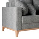 Ver imagem 5 de Sofá 2 Lugares Beny Base de Madeira Linho Cotton Cinza Rr