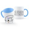 Caneca Flork Meme Frase Divertida com Emoji:Azul - 1