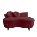 Ver imagem 5 de Namoradeira Sofá Feijão Lounge 120cm Orgânica Suede Marsala