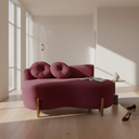 Ver imagem 1 de Namoradeira Sofá Feijão Lounge 120cm Orgânica Suede Marsala