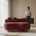 Ver imagem 2 de Namoradeira Sofá Feijão Lounge 120cm Orgânica Suede Marsala