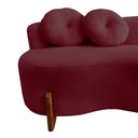 Ver mais imagens de Namoradeira Sofá Feijão Lounge 120cm Orgânica Suede Marsala