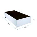 Ver imagem 3 de Cama Baú Solteiro 88 Tecido Sintético Branco com Colchão Toronto Molas Ensacadas Branco D33