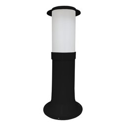 Poste Balizador Luminária Sítio Jardim 35cm Preto + Lâmpada - 2