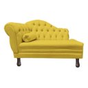 Ver imagem 2 de Recamier Divã Sofá 120cm Recepção Sala Larissa Suede:amarelo/liso