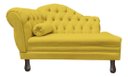 Ver imagem 2 de Recamier Divã Sofá 120cm Recepção Sala Larissa Suede:amarelo/liso