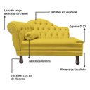 Ver imagem 4 de Recamier Divã Sofá 120cm Recepção Sala Larissa Suede:amarelo/liso